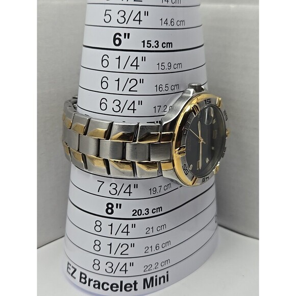 Guess Waterpro G66036G Mens Two Tone 100M Quartz Watch Date Bezel New Battery - Picture 6 of 9